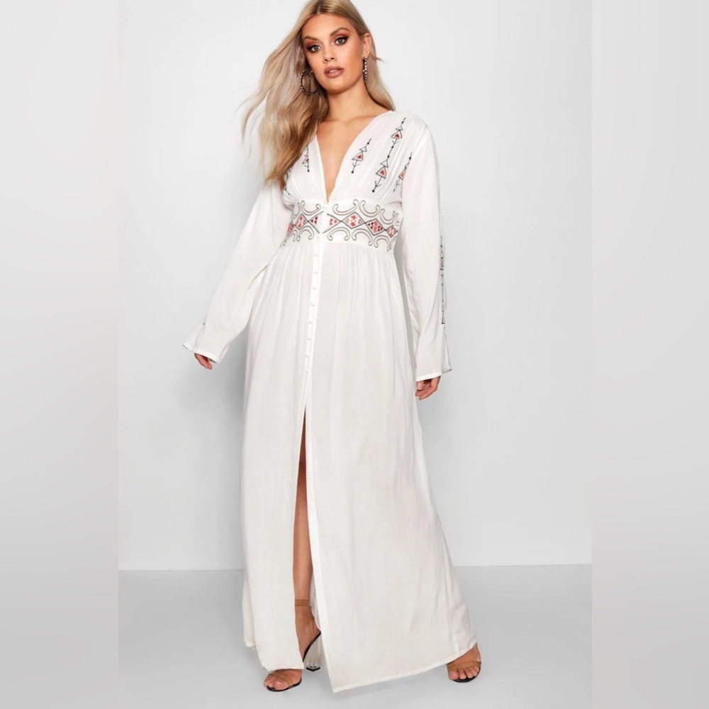 NWOT Embroidered Maxi Dress